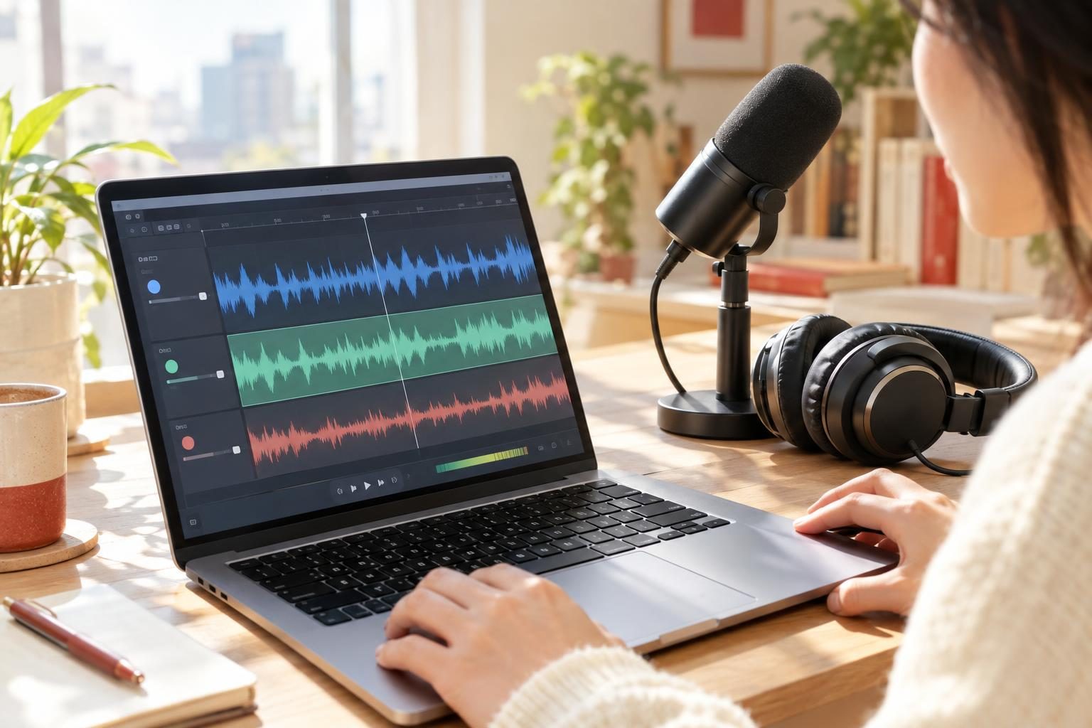 剪輯中的 Podcast 音軌
